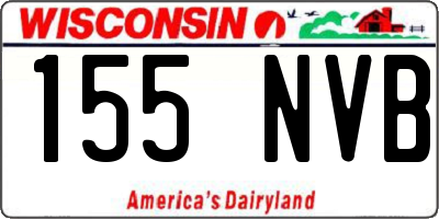 WI license plate 155NVB