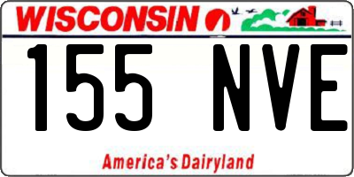 WI license plate 155NVE