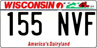 WI license plate 155NVF