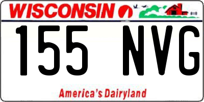 WI license plate 155NVG