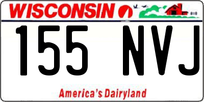 WI license plate 155NVJ
