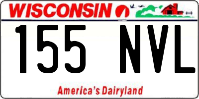 WI license plate 155NVL