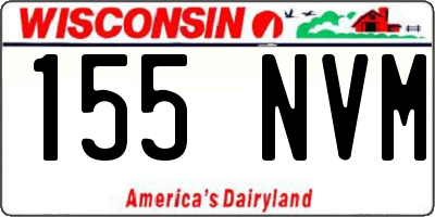 WI license plate 155NVM