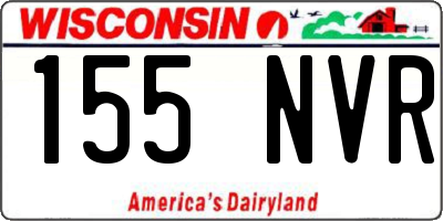 WI license plate 155NVR