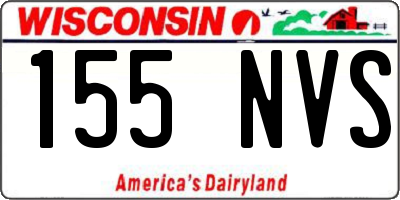 WI license plate 155NVS