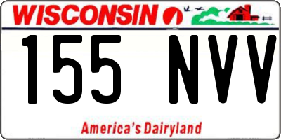 WI license plate 155NVV