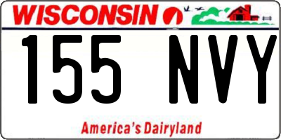 WI license plate 155NVY