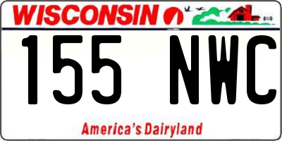 WI license plate 155NWC