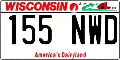 WI license plate 155NWD