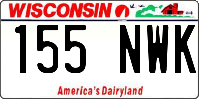 WI license plate 155NWK