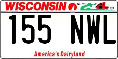 WI license plate 155NWL