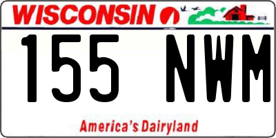 WI license plate 155NWM