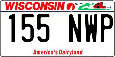 WI license plate 155NWP