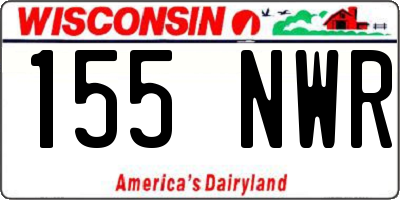 WI license plate 155NWR