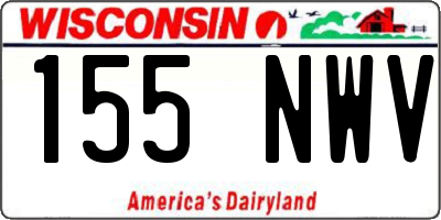 WI license plate 155NWV