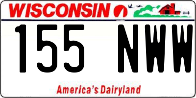 WI license plate 155NWW