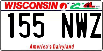 WI license plate 155NWZ