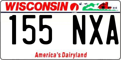 WI license plate 155NXA