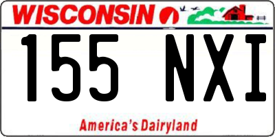 WI license plate 155NXI