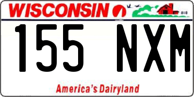 WI license plate 155NXM
