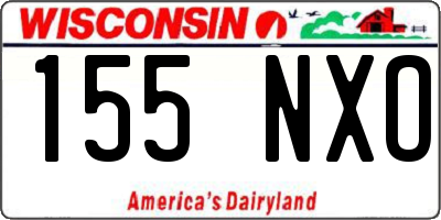 WI license plate 155NXO