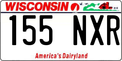 WI license plate 155NXR