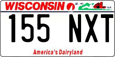 WI license plate 155NXT