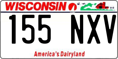 WI license plate 155NXV