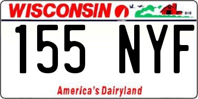 WI license plate 155NYF