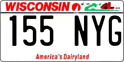 WI license plate 155NYG