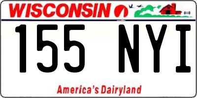 WI license plate 155NYI