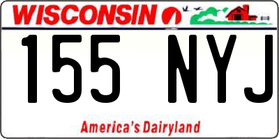 WI license plate 155NYJ