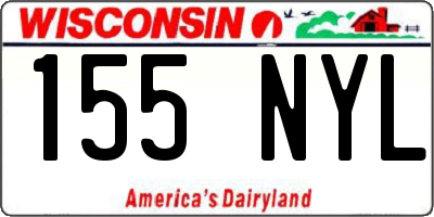 WI license plate 155NYL