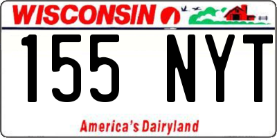 WI license plate 155NYT