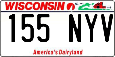 WI license plate 155NYV