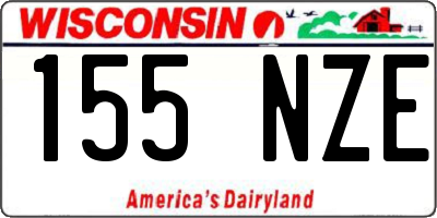WI license plate 155NZE