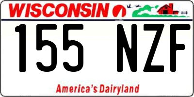 WI license plate 155NZF