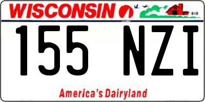 WI license plate 155NZI