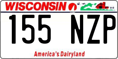 WI license plate 155NZP