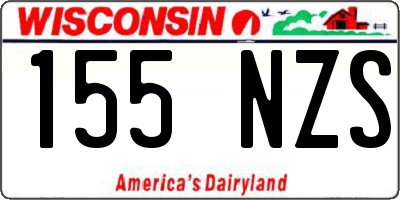WI license plate 155NZS