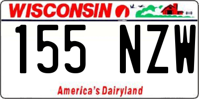 WI license plate 155NZW