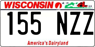 WI license plate 155NZZ