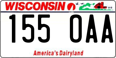 WI license plate 155OAA