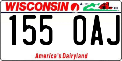 WI license plate 155OAJ
