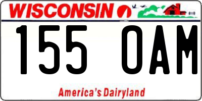 WI license plate 155OAM