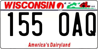 WI license plate 155OAQ