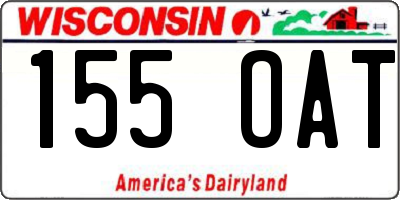 WI license plate 155OAT