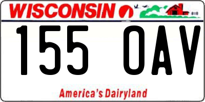 WI license plate 155OAV