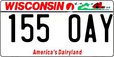 WI license plate 155OAY