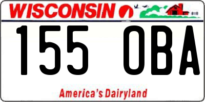 WI license plate 155OBA